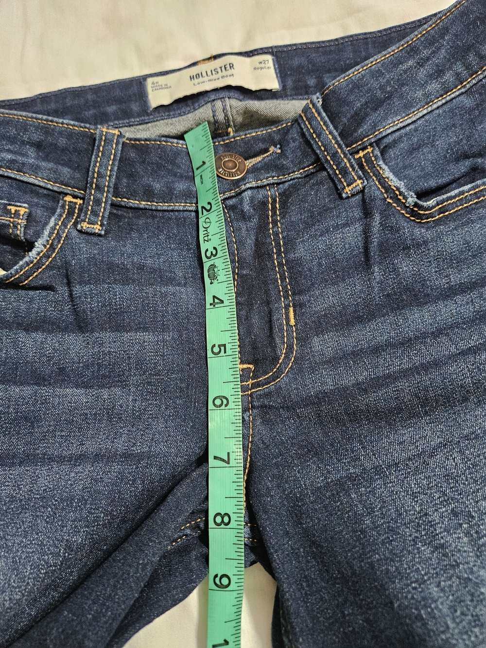 Hollister Navy Flare Jeans - Low Rise - Picture 5 of 12